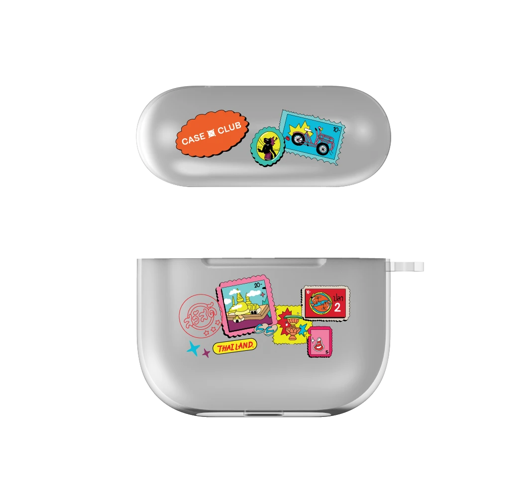 เคสใส airpods 4 แสตมป์ไทยแบบดั้งเดิม